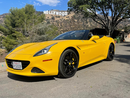 yellow Ferrari California T Driving experience los angeles