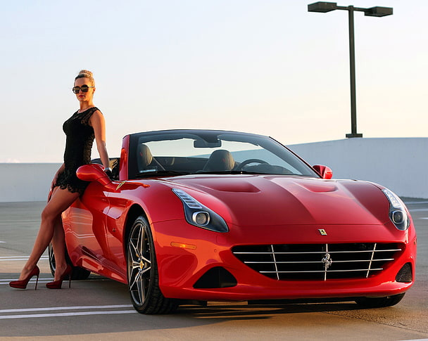 Red Ferrari California T Driving experience los angeles