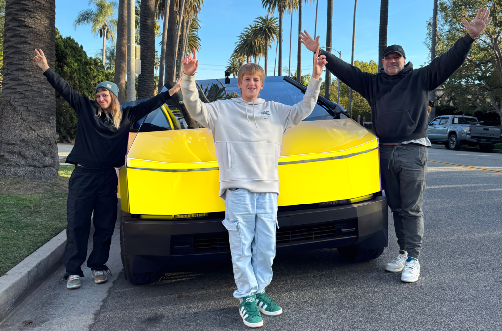 Cybertruck Los Angeles Ride Like A Star Palm Tree Driving Experience