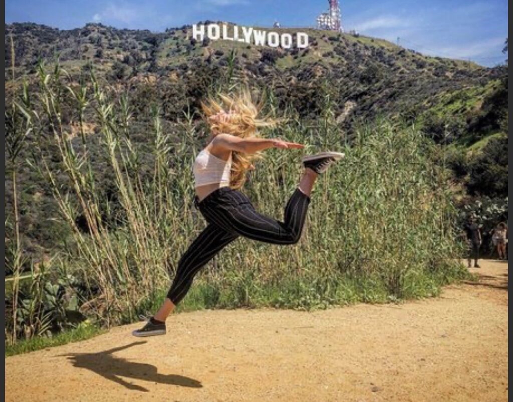 Hollywood Sign Los Angeles Bus Tour Girl Woman