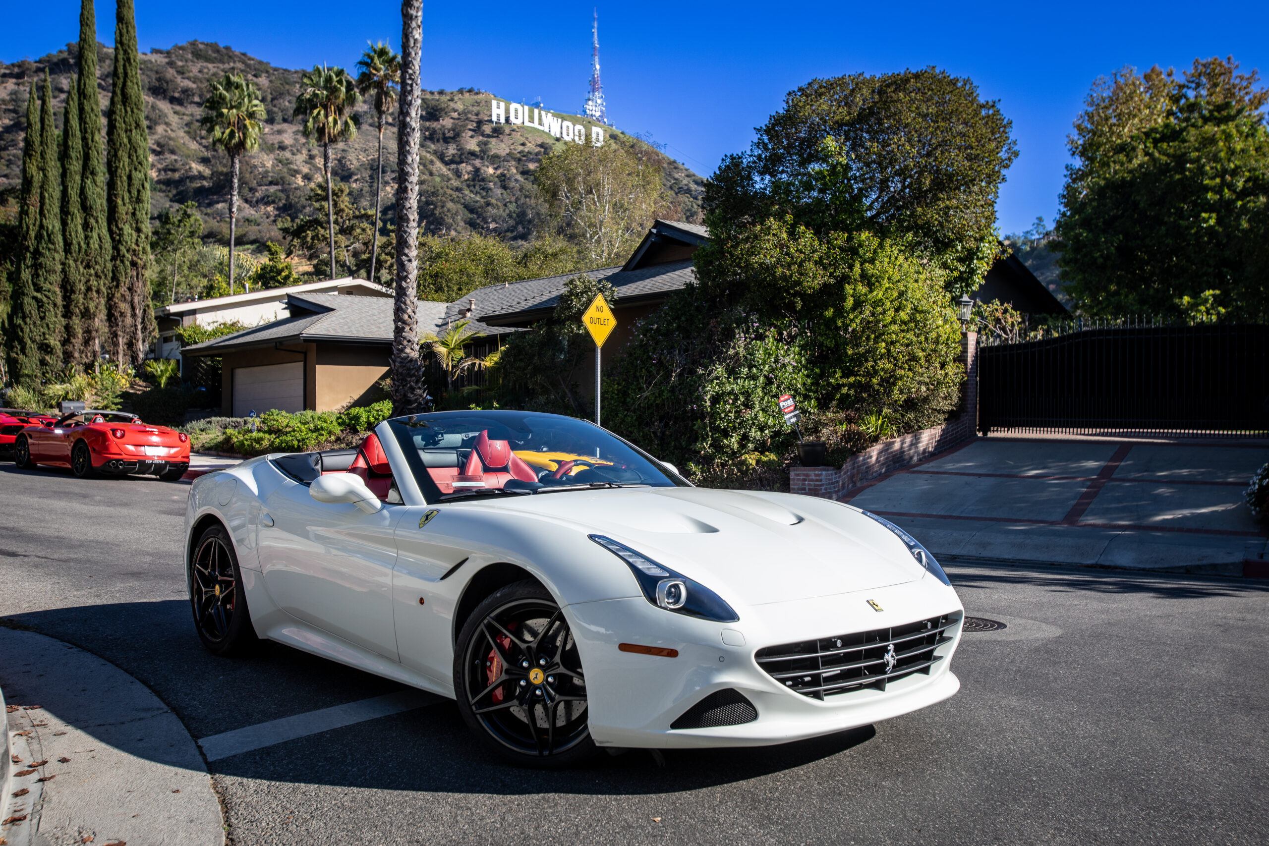 IRLS Ferrari Cal T white Hollywood Sign