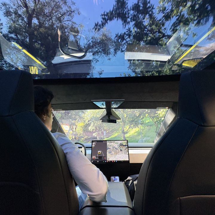 cybertruck driving experience inside