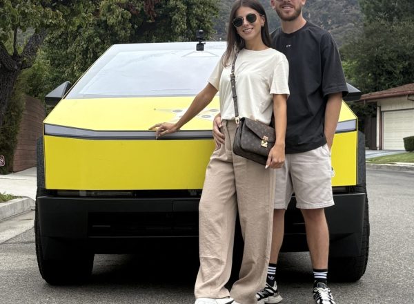 Cybertruck Los Angeles Ride Like A Star Hollywood Sign Driving Experience couple