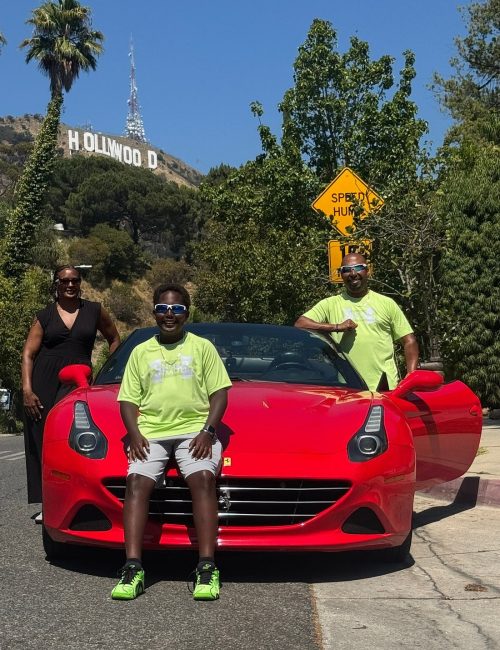 Ferrari red Los Angeles Driving Experience I Ride Like A Star family