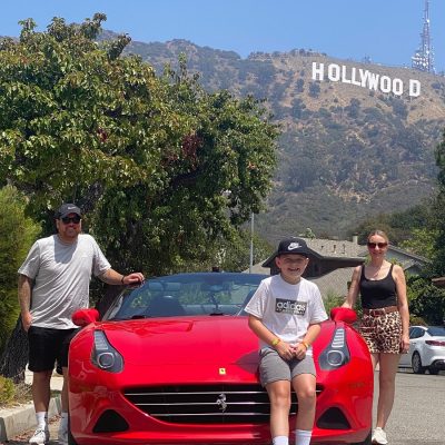 Ferrari red Los Angeles Driving Experience I Ride Like A Star family