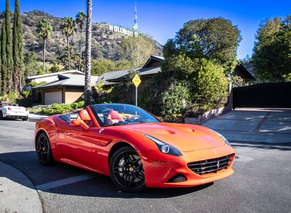 IRLS Ferrari Cal T Red Hollywood Sign driving experience los angeles