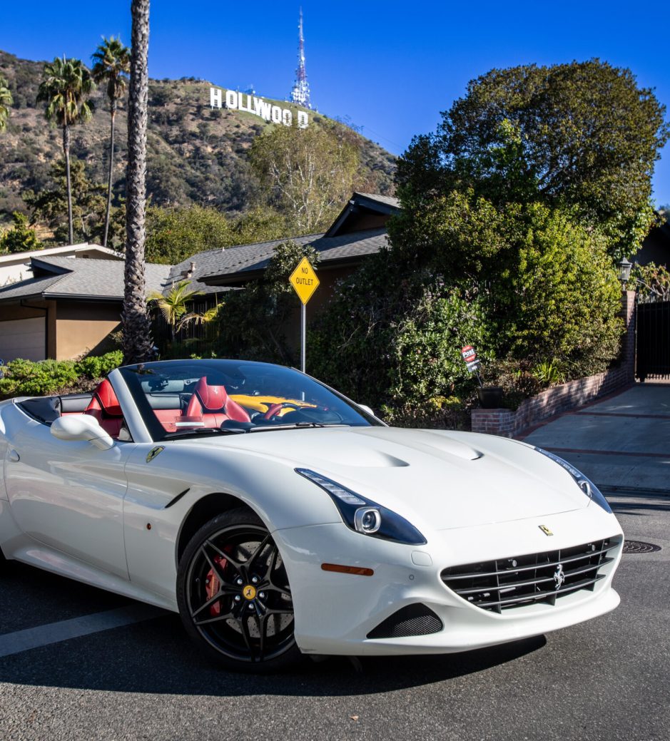 IRLS Ferrari Cal T white Hollywood Sign