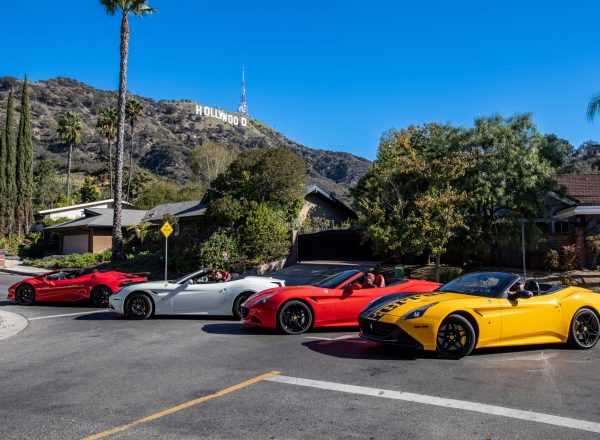 IRLS Fleet Front Ferrari Lamborghini Hollywood Sign