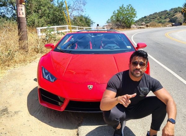 Lamborghini shooting photo man red driving experience los angeles hollywood ride like a star