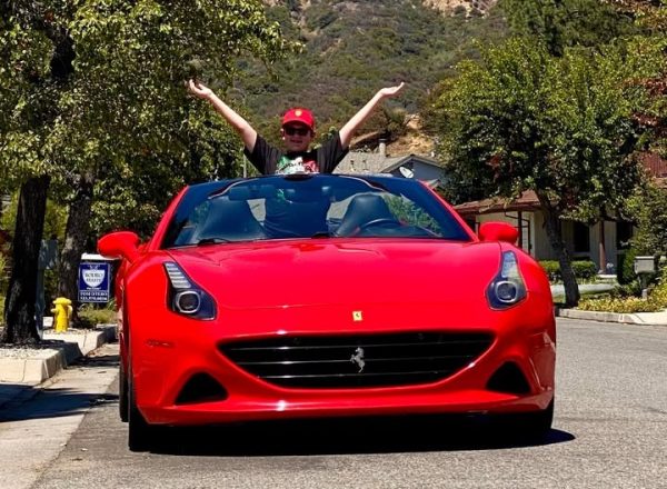 birthday boy red ferrari hollywood sign things to do los angeles