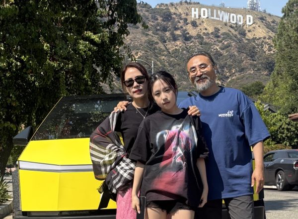 family cybertruck experience hollywood sign one of the unique things to do with kids in los angeles