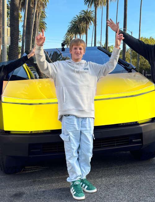 Cybertruck Los Angeles Ride Like A Star Palm Tree Driving Experience