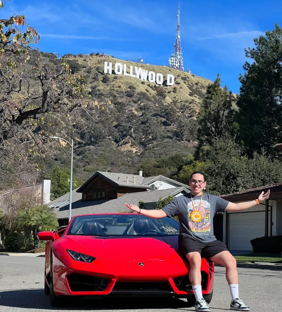 guest lamborghini hollywood sign photo los angeles