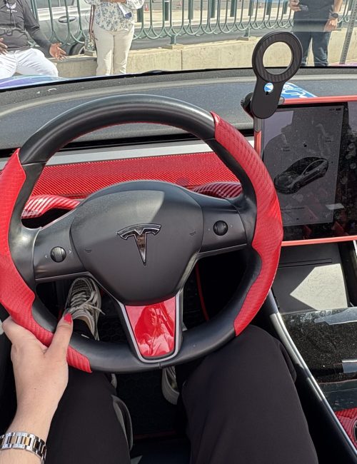 Tesla Spyder driving experience inside the car